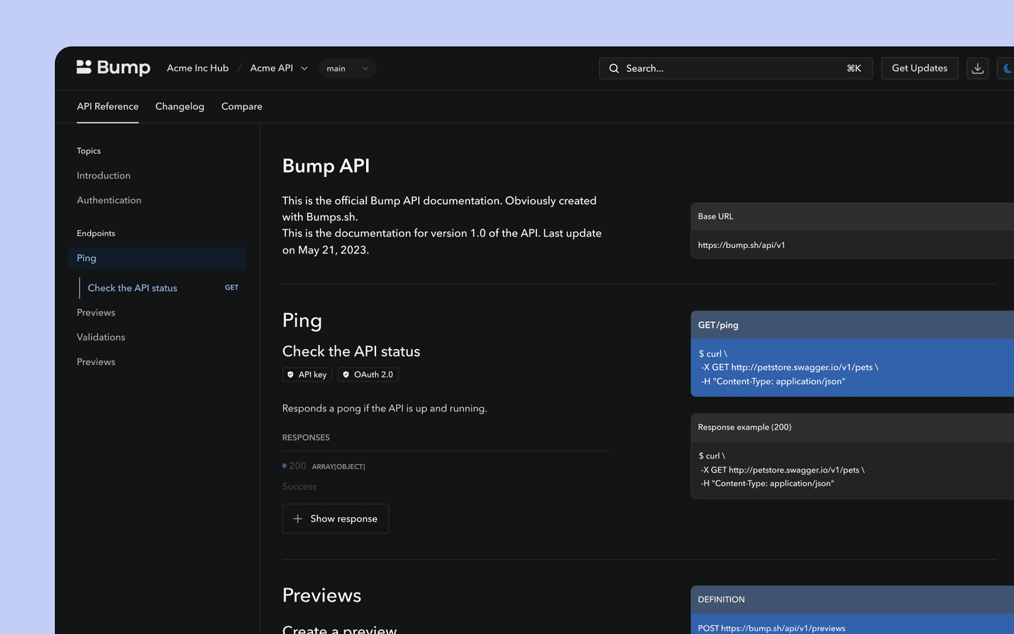 bump documentation darkmode
