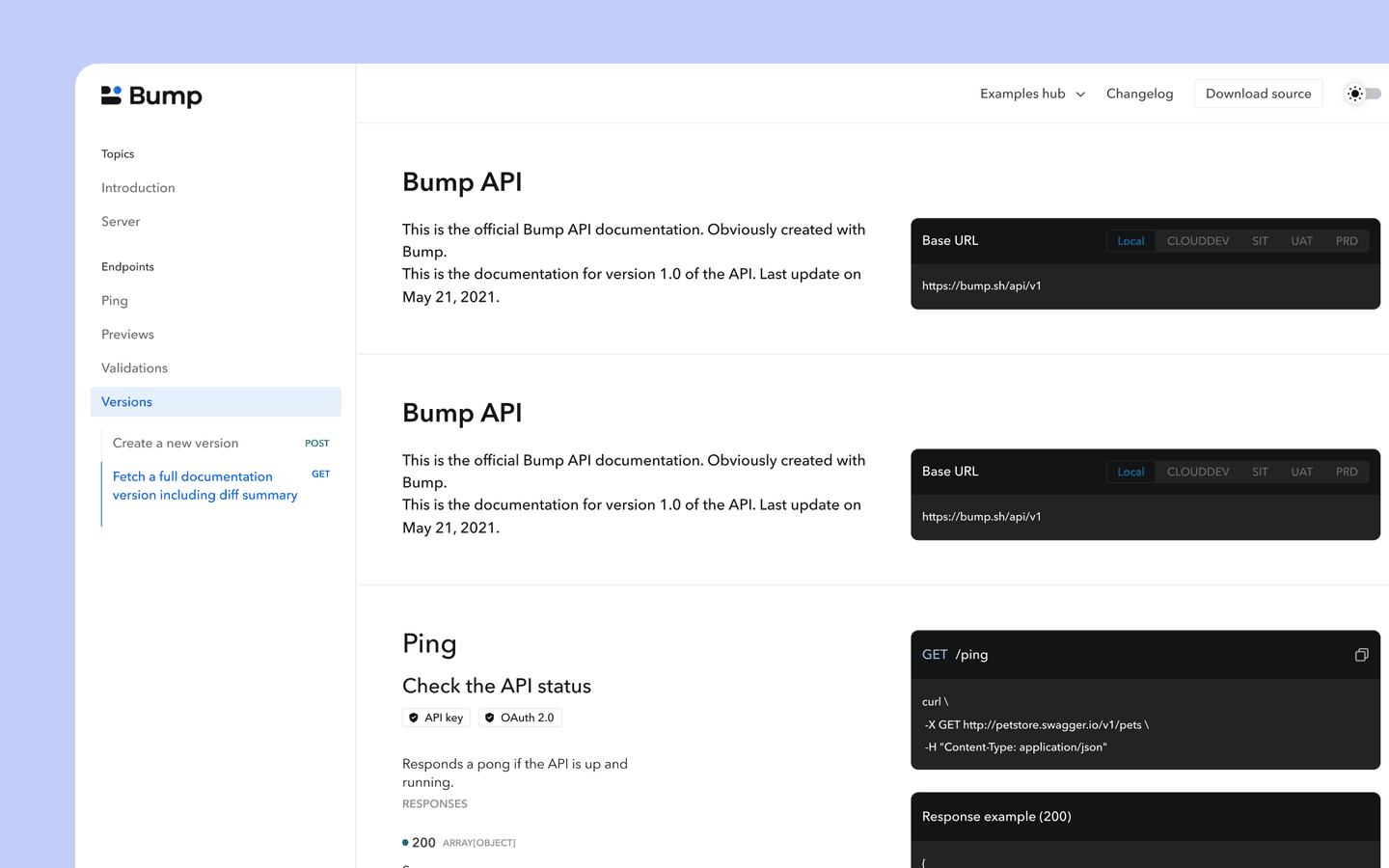 bump documentation lightmode